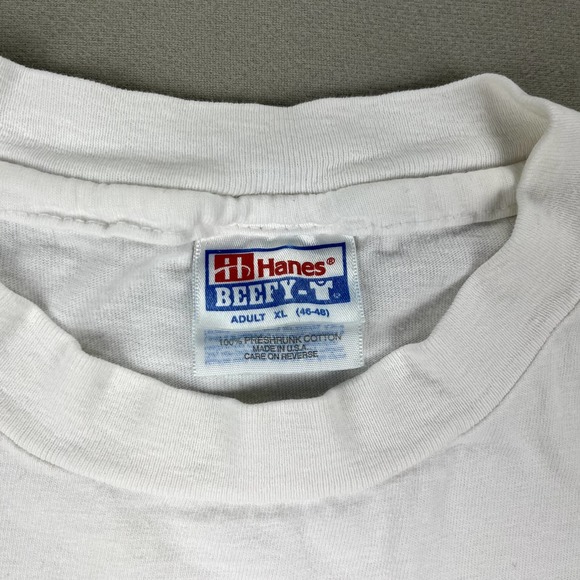 Vintage Led Zeppelin T-Shirt Size Large White Rock Band Portrait Drawing Art 90s - Picture 5 of 11